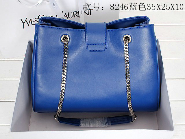 1:1 YSL classic nappa leather shopper bag 8246 purple - Click Image to Close